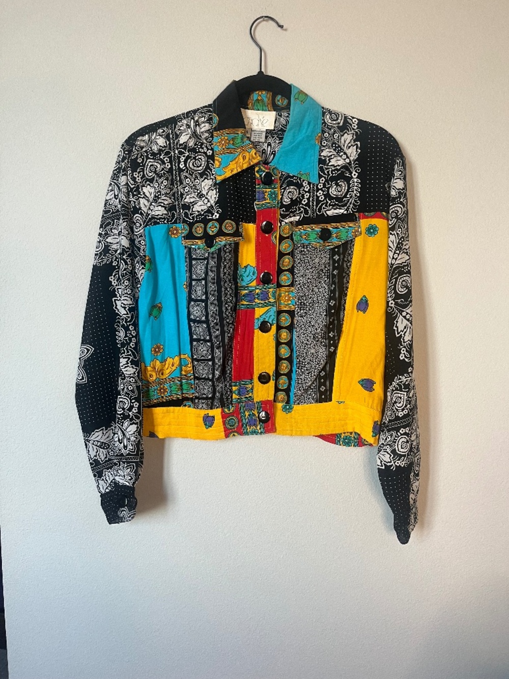 Vintage Caché  Patchwork Print Jacket